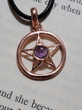 Amethyst Pentacle Pendant Necklace